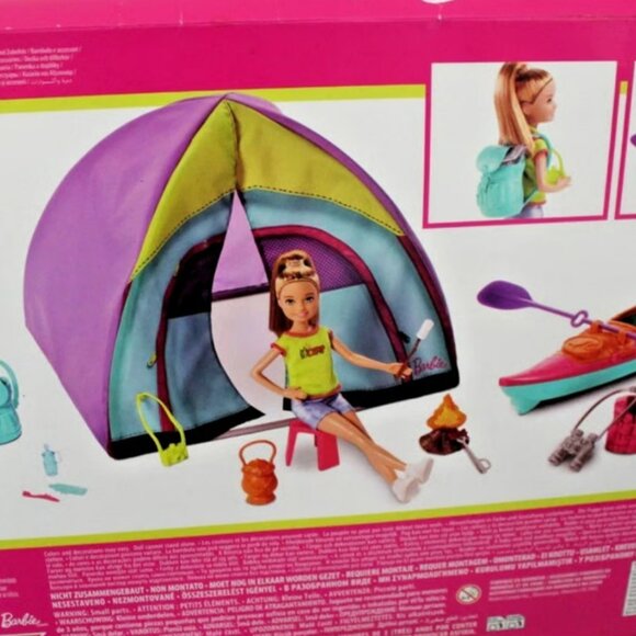BARBIE TEAM STACIE Camping Set With Doll New In Box Tent Camping Accessories. - Picture 6 of 6